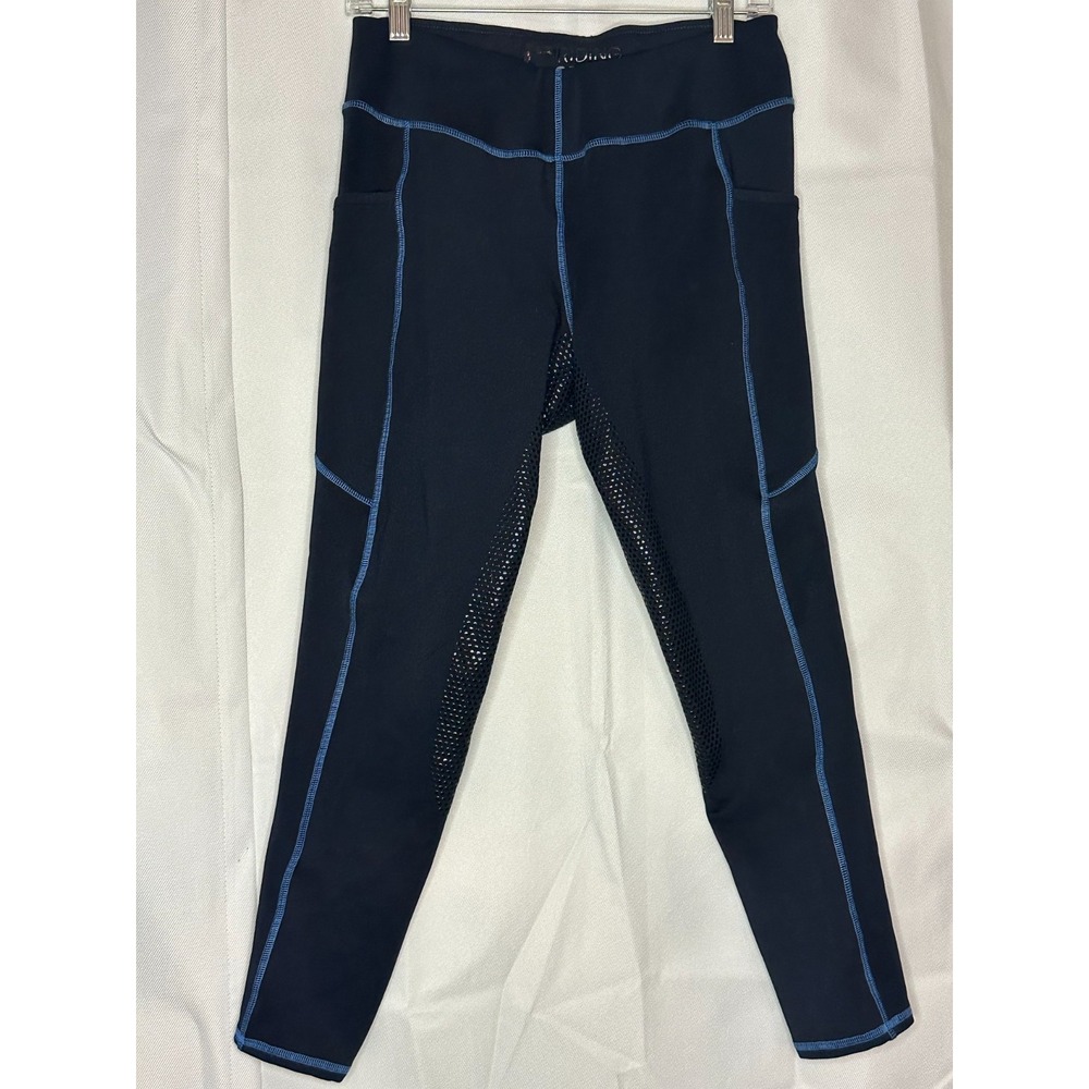 Dover Saddlery Riding Sport Full Seat Riding Tights Womens L Navy Blue 0351579